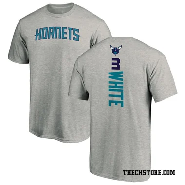 White Men's Coby White Charlotte Hornets Ash Backer T-Shirt